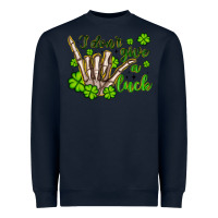 Navy i don t give a luck Heavyweight Sweatshirt - Artiststas
