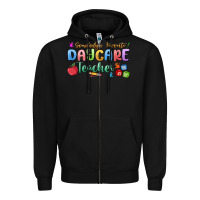Black somebody's favorite daycare teacher Zipper Hoodie - MaliasSmallBusiness