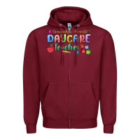 Burgundy somebody's favorite daycare teacher Zipper Hoodie - MaliasSmallBusiness