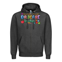 Charcoal Heather somebody's favorite daycare teacher Zipper Hoodie - MaliasSmallBusiness