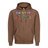 Chestnut somebody's favorite daycare teacher Zipper Hoodie - MaliasSmallBusiness