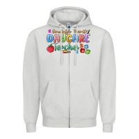Dove Grey somebody's favorite daycare teacher Zipper Hoodie - MaliasSmallBusiness