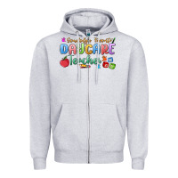Heather Grey somebody's favorite daycare teacher Zipper Hoodie - MaliasSmallBusiness
