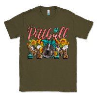Army Green pittbull mom Classic Tee - Artiststas