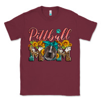 Burgundy pittbull mom Classic Tee - Artiststas