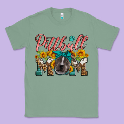 Pittbull Mom Classic Tee Designed By Artiststas