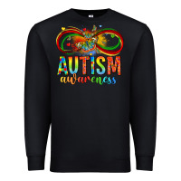 Black autism awareness butterfly infinity symbol Premium Sweatshirt - LillyAllenDesigns