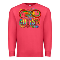 Cardinal autism awareness butterfly infinity symbol Premium Sweatshirt - LillyAllenDesigns