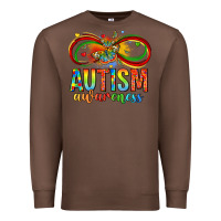 Chestnut autism awareness butterfly infinity symbol Premium Sweatshirt - LillyAllenDesigns