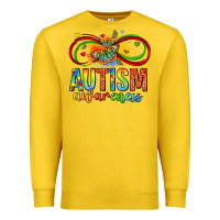 Lemon autism awareness butterfly infinity symbol Premium Sweatshirt - LillyAllenDesigns