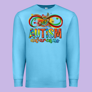 Autism Awareness Butterfly Infinity Symbol Premium Sweatshirt Designed By Lillyallendesigns