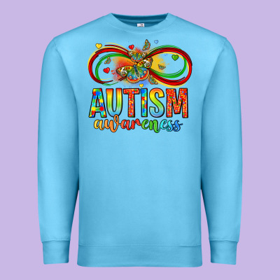 Autism Awareness Butterfly Infinity Symbol Premium Sweatshirt Designed By Lillyallendesigns