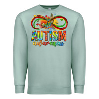 Seafoam autism awareness butterfly infinity symbol Premium Sweatshirt - LillyAllenDesigns
