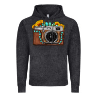 Vintage Black Sunflower Gemstone Vintage Camera Vintage Hoodie - FaDigitalArtStudio