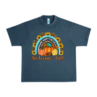 Midnight Navy Welcome Fall Rainbow Urban Heavy Tee - Artiststas