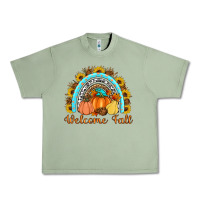 Oil Green Welcome Fall Rainbow Urban Heavy Tee - Artiststas