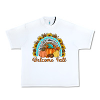 White Welcome Fall Rainbow Urban Heavy Tee - Artiststas