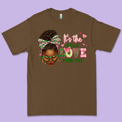 Premium Tee sorority colors it's the self love for me afro wom