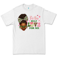 White sorority colors it's the self love for me afro wom Premium Tee - texasbilliewilder