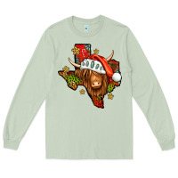 Matcha Shaggy cow Texas Christmas Long Sleeve Tee - Jasminsmagicworld