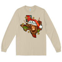 Mushroom Shaggy cow Texas Christmas Long Sleeve Tee - Jasminsmagicworld
