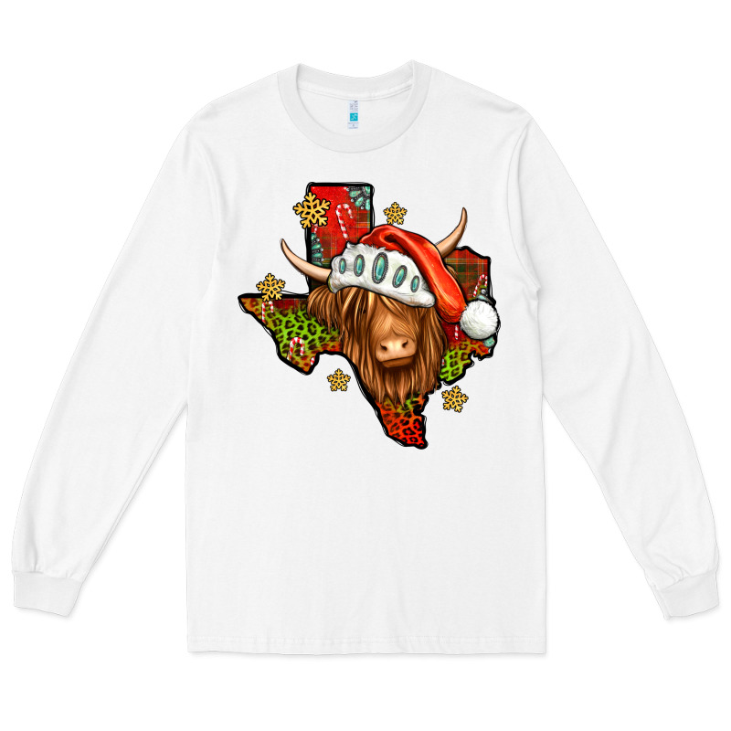 Shaggy Cow Texas Christmas Long Sleeve Tee by Jasminsmagicworld | Teevron