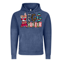 Vintage Denim Egg Hunter Vintage Hoodie - CowhideDigitalArt
