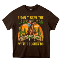 Chocolate Brown western rodeo Heavy Core Tee - texasbilliewilder