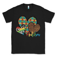 Black autism hearts leopard cowhide Classic Tee - Artiststas