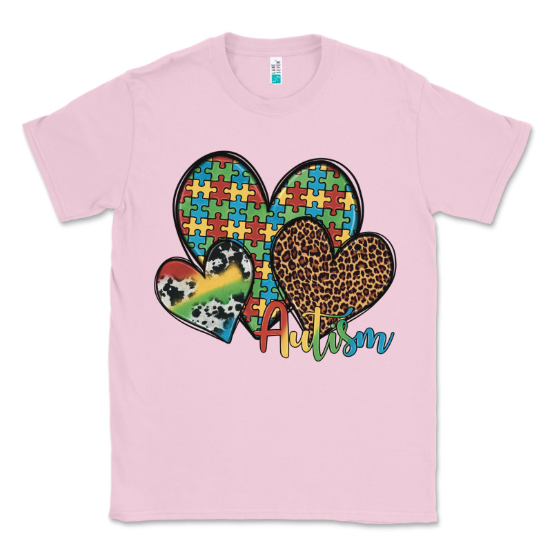 Autism Hearts Leopard Cowhide Classic Tee by Artiststas | Teevron