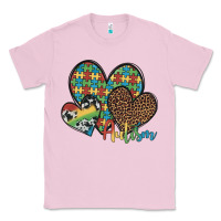 Bubblegum Pink autism hearts leopard cowhide Classic Tee - Artiststas