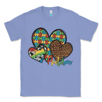 Colony Blue autism hearts leopard cowhide Classic Tee - Artiststas