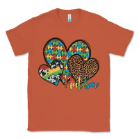 Copper autism hearts leopard cowhide Classic Tee - Artiststas