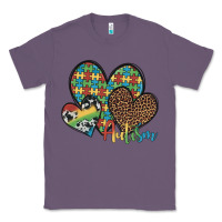 Lavender autism hearts leopard cowhide Classic Tee - Artiststas