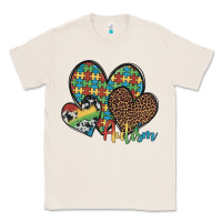 Natural autism hearts leopard cowhide Classic Tee - Artiststas