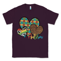 Plum autism hearts leopard cowhide Classic Tee - Artiststas