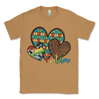 Toasted Coconut autism hearts leopard cowhide Classic Tee - Artiststas