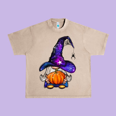 Witch Gnome With Pumpkin Urban Heavy Tee Designed By Bundleandbundleshop