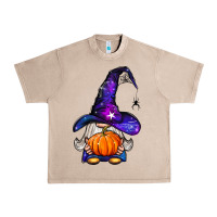 French Oak witch gnome with pumpkin Urban Heavy Tee - BundleAndBundleShop