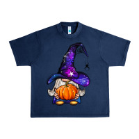 Navy witch gnome with pumpkin Urban Heavy Tee - BundleAndBundleShop