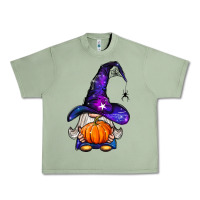 Oil Green witch gnome with pumpkin Urban Heavy Tee - BundleAndBundleShop