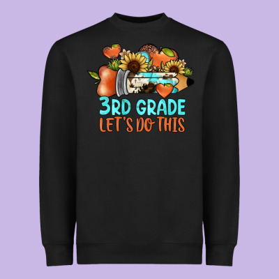 3rd Grade Let's Do This Heavyweight Sweatshirt Designed By Jahusdesignshop