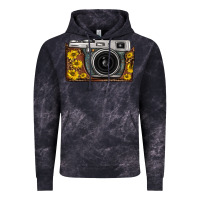 Cloud Black sunflower leopard vintage camera Vintage Hoodie - FaDigitalArtStudio