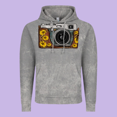 Sunflower Leopard Vintage Camera Vintage Hoodie Designed By Fadigitalartstudio