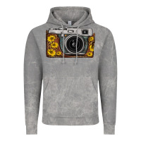 Cloud Rock sunflower leopard vintage camera Vintage Hoodie - FaDigitalArtStudio