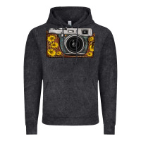 Vintage Black sunflower leopard vintage camera Vintage Hoodie - FaDigitalArtStudio