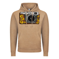 Vintage Coffee sunflower leopard vintage camera Vintage Hoodie - FaDigitalArtStudio