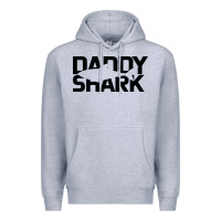 Heather Grey Daddy Shark Premium Hoodie - Bettercallsaul
