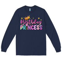 Navy birthday princess Long Sleeve Tee - NancyCooperArtShop