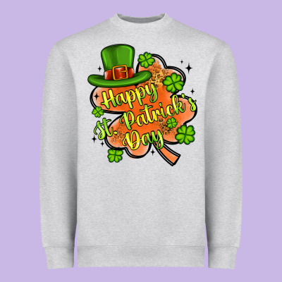 Happy St Patrick S Day Shamrock Heavyweight Sweatshirt Designed By Artiststas